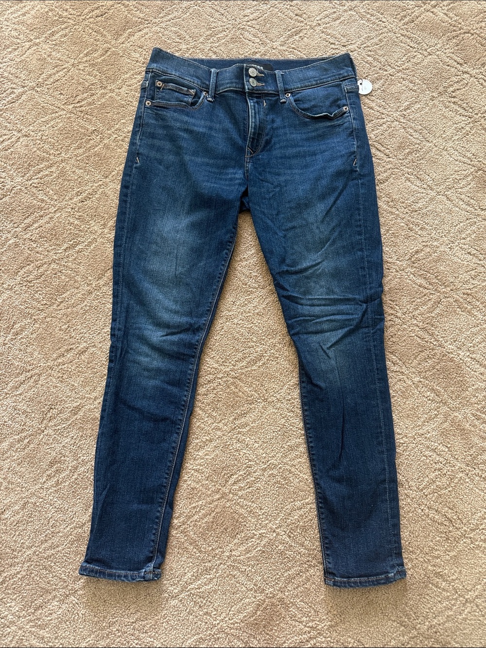 Express Men's Indigo Skinny Jeans - Deep Blue Wash